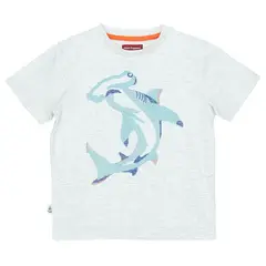 HUSH PUPPIES - Polera M/C Niño Shark Gris Claro