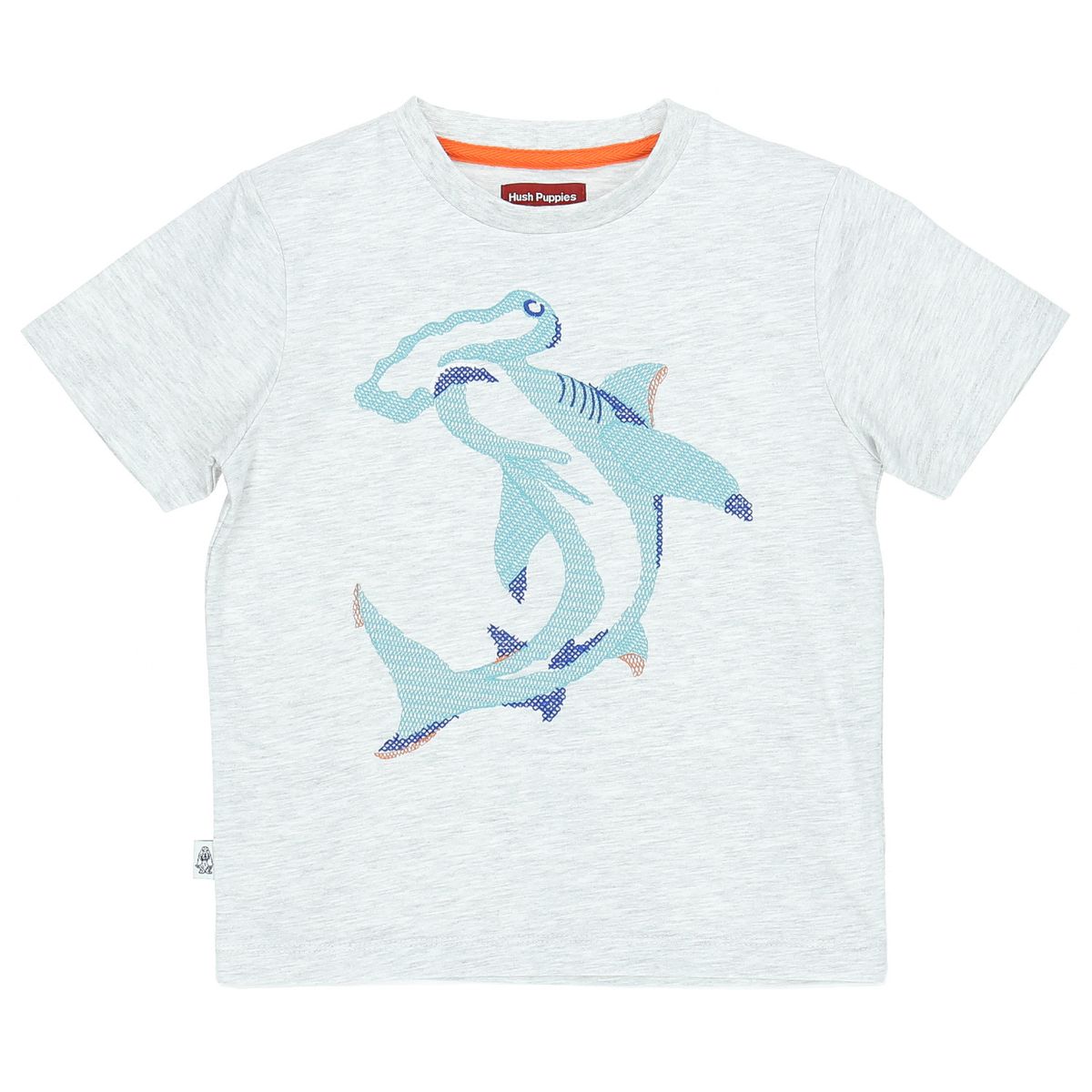 HUSH PUPPIES - Polera M/C Niño Shark Gris Claro HUSH PUPPIES