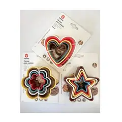 GENERICO - Cortadores Plásticos De Masa Para Galletas - Pack De 15