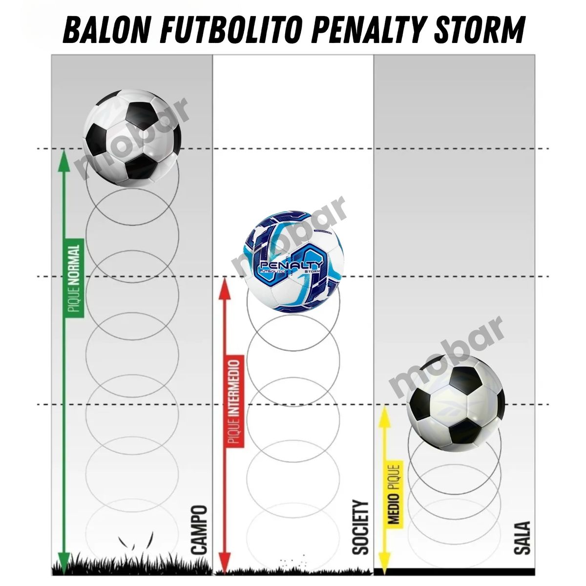 PENALTY - Balon Futbolito Futbol 7 Penalty Storm Bote Medio Azul