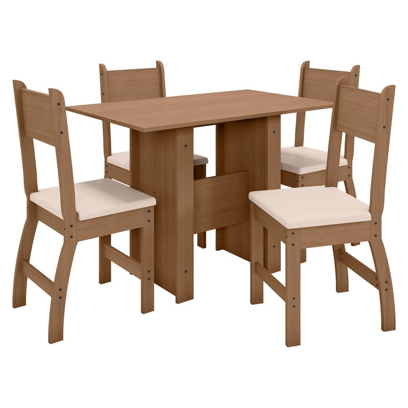 HOME MOBILI - Juego De Comedor 4 Sillas Raven Carv Sava S/Vid Home Mobili