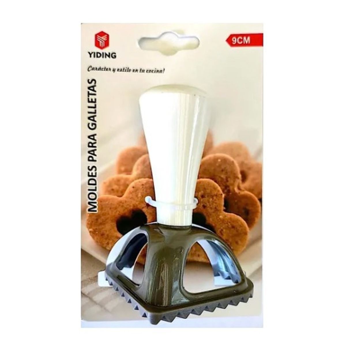 GENERICO - Cortador Plástico Con Mango Para Masa De Galletas - Corazón