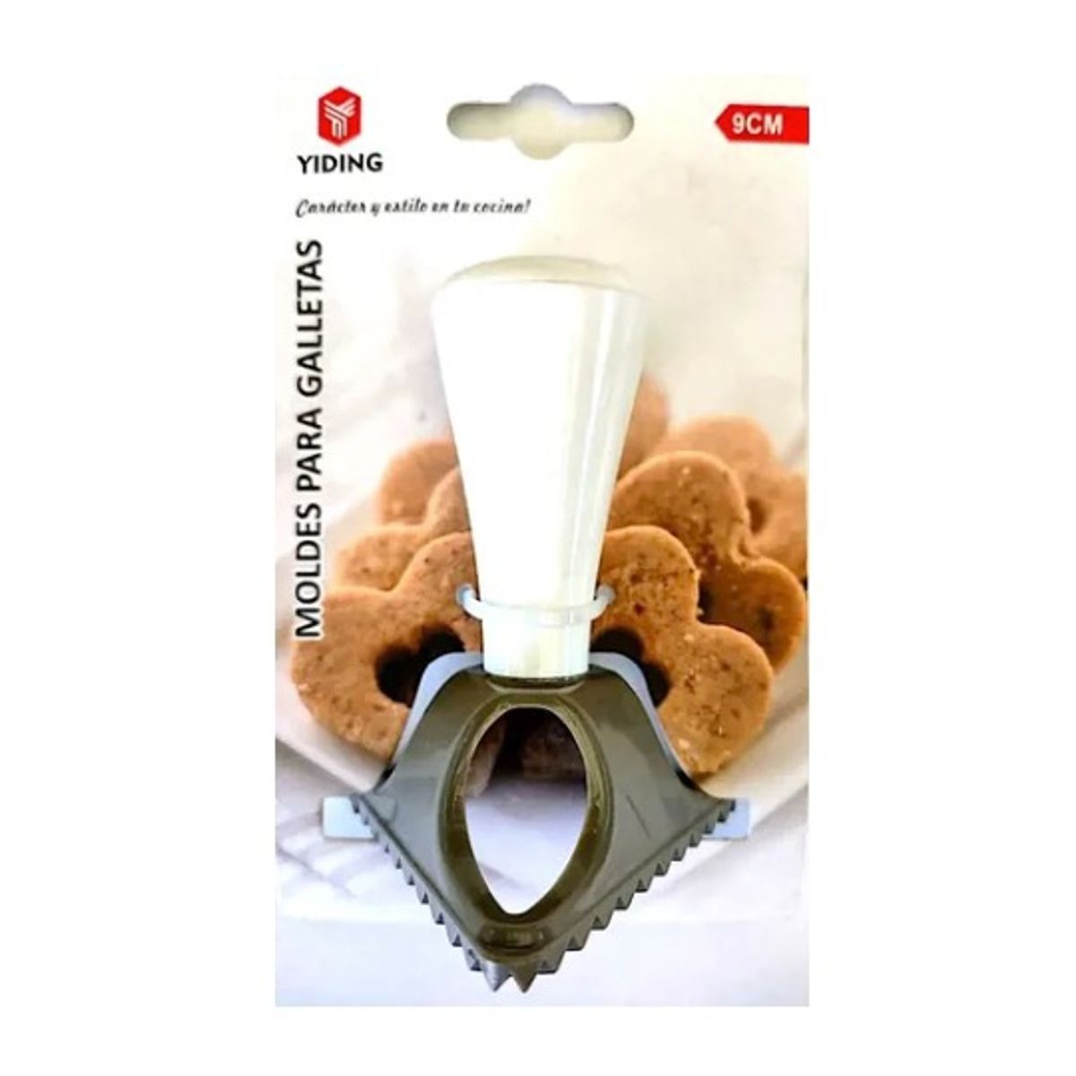 GENERICO - Cortador Plástico Con Mango Para Masa De Galletas - Triángulo