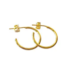 ANDREA COGGIOLA JOYAS - Aros Argollas 17mm Enchapado Oro 18K