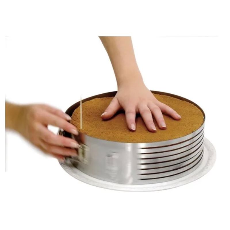 GENERICO - Aro Para Nivelar Cuchillo Para Cortar Queques O Bizcochos 24 a 30cms