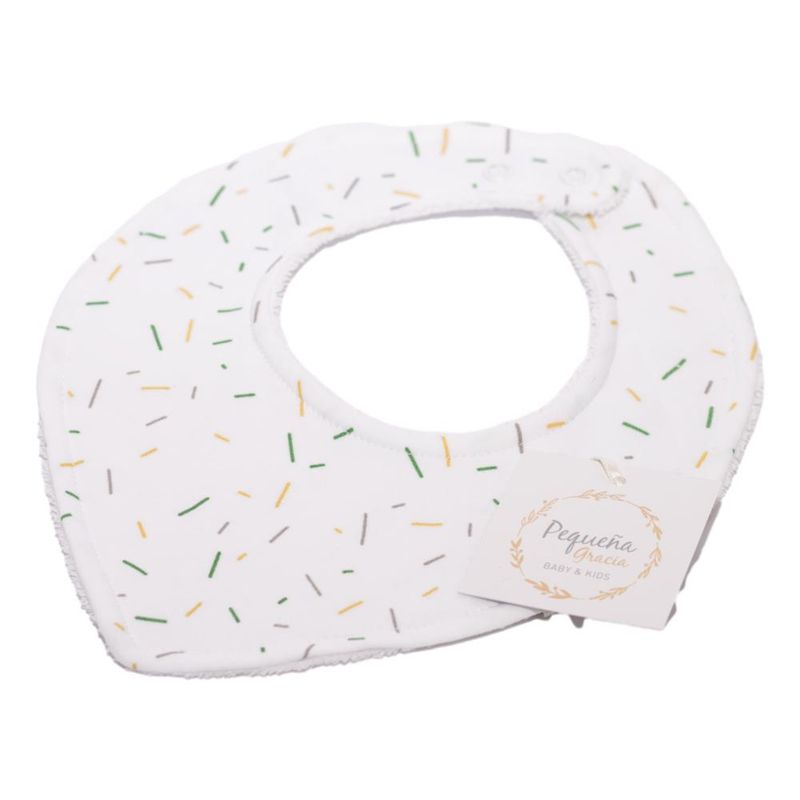 PEQUEÑA GRACIA - Babero Bandana Confetti 100 Algodón Pima