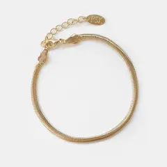 PSK JOYAS - Pulsera Mujer Enchape Oro 18 Kt Plana Daniela