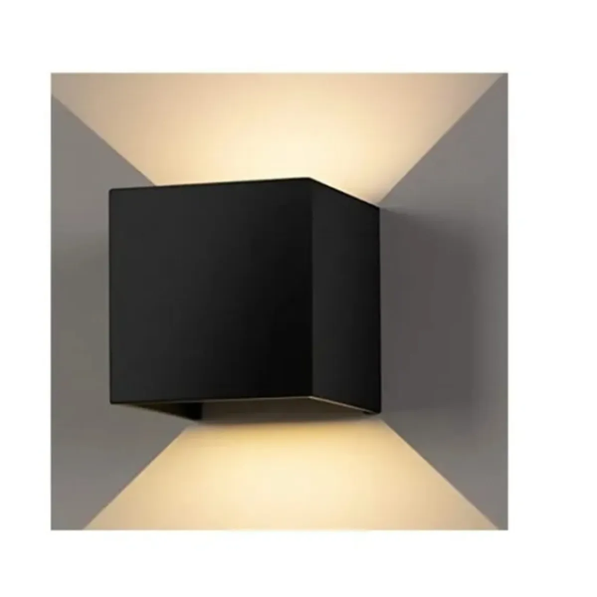 OFERTABKN - Foco Luz Cálido Aplique Para Pared Led Exterior Cuadrado