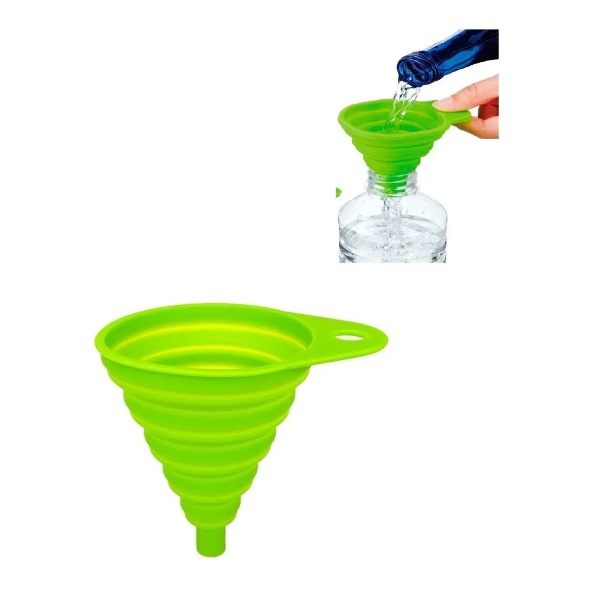 GENERICO - Embudo Plastico Embudo De Silicona Plegable Embudo Multiuso