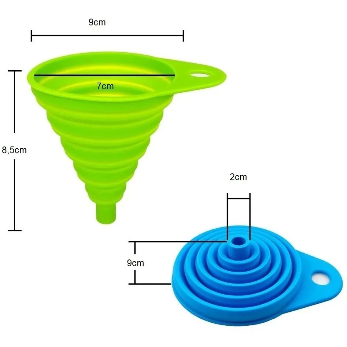 GENERICO - Embudo Plastico Embudo De Silicona Plegable Embudo Multiuso