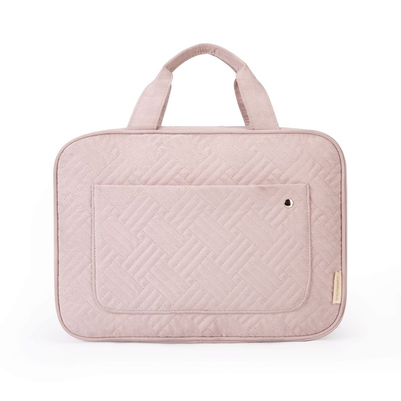 BAGSMART - Bagsmart - Neceser kit de viaje con gancho - Rosado claro