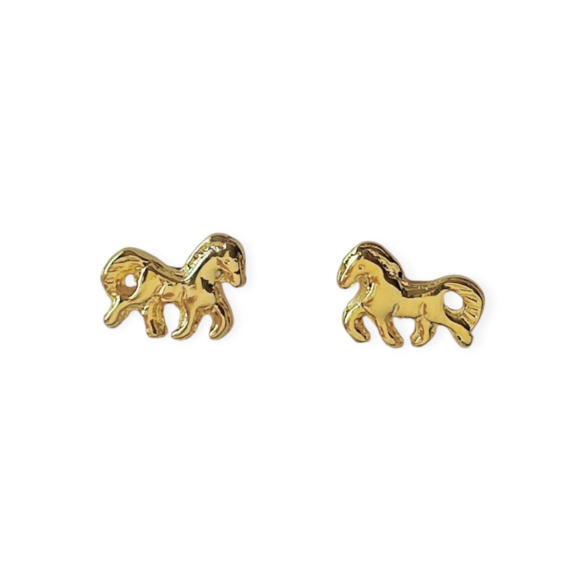 ANDREA COGGIOLA JOYAS - Aros Caballo Enchapado Oro 18K