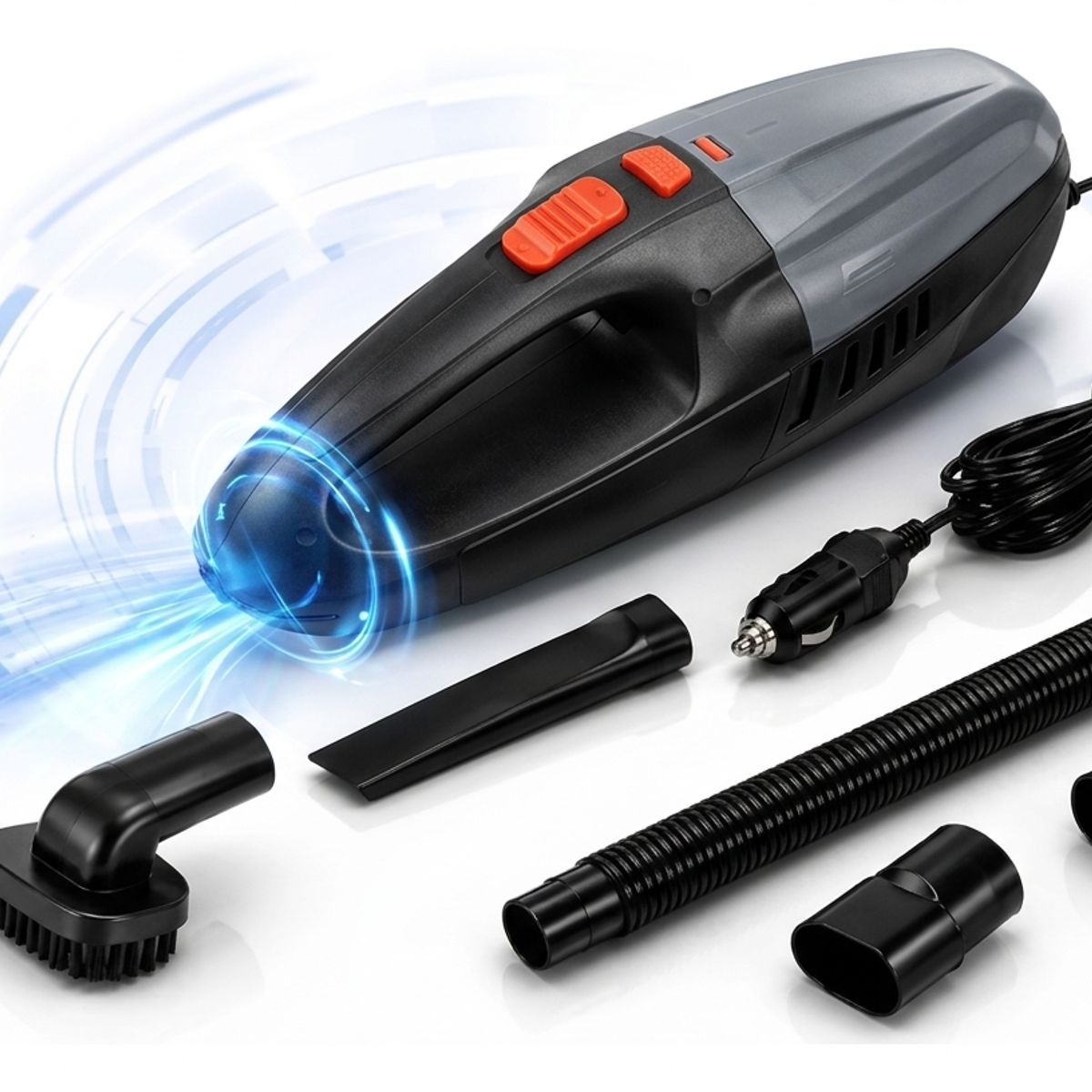 IRM - Aspiradora Portatil Para Auto 12v Potente Succion Limpieza Rapida Vehiculos Autos FIGOIMPORT