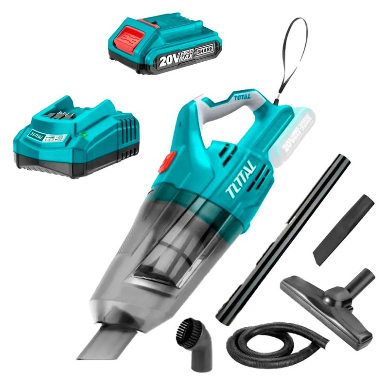 TOTAL TOOLS - Aspiradora Inalambrica 07lts 20v bateria cargador 07l