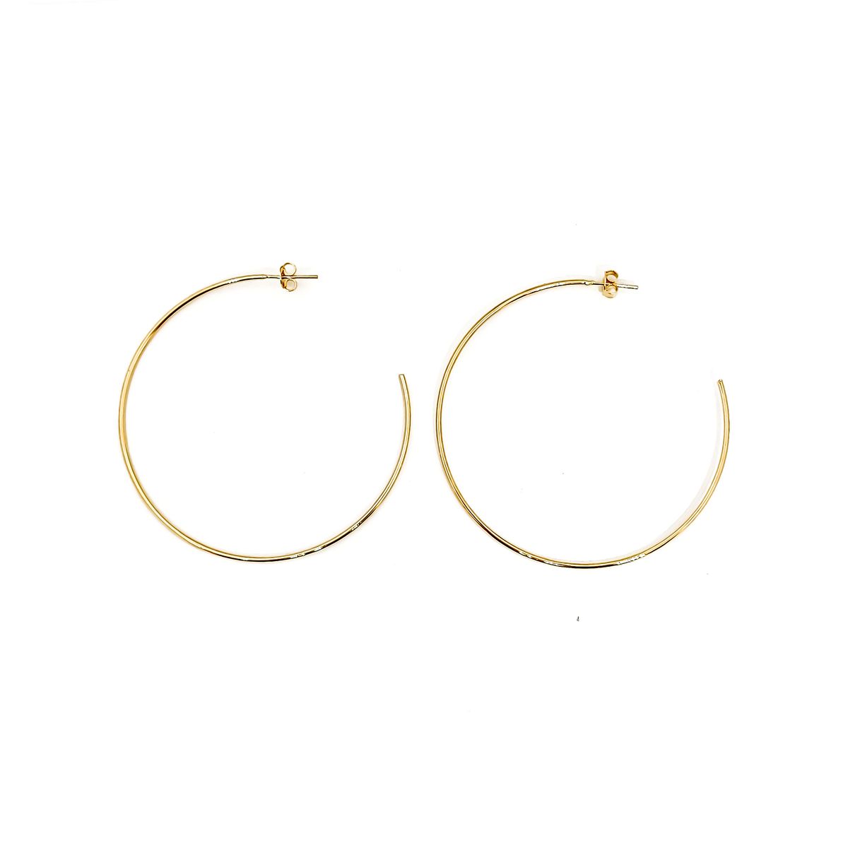 ANDREA COGGIOLA JOYAS - Aros Argollas 35mm Enchapado Oro 18K