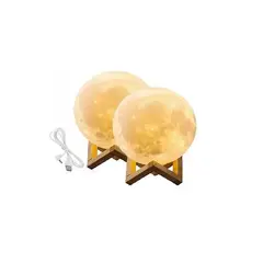 GENERICO - Pack X2 Lampara Luna Lampara Velador Lampara Escritorio 3d