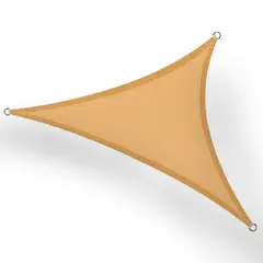 DETODOYMAS - Toldo Vela Sombra Triangular 5 X 5 X 5 Mts Beige