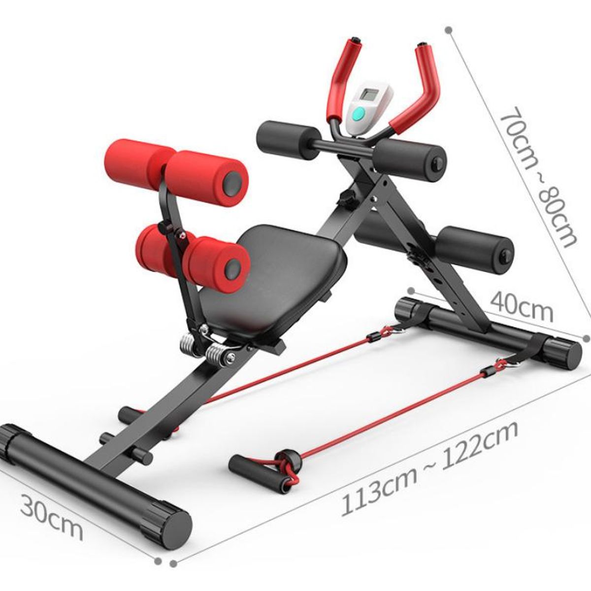 DETODOYMAS - Maquina Abdominales 4 en 1 Profesional Bandas Elásticas