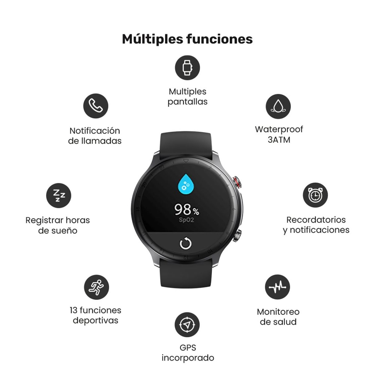 LHOTSE - Reloj Smartwatch Lhotse Ultimate GPS 217 46mm Black