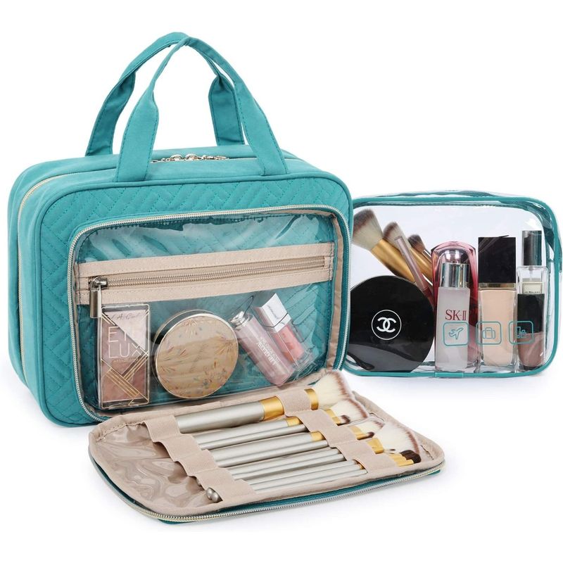 BAGSMART - Bagsmart - Neceser de aseo para colgar y bolsa de cosmeticos Turquesa