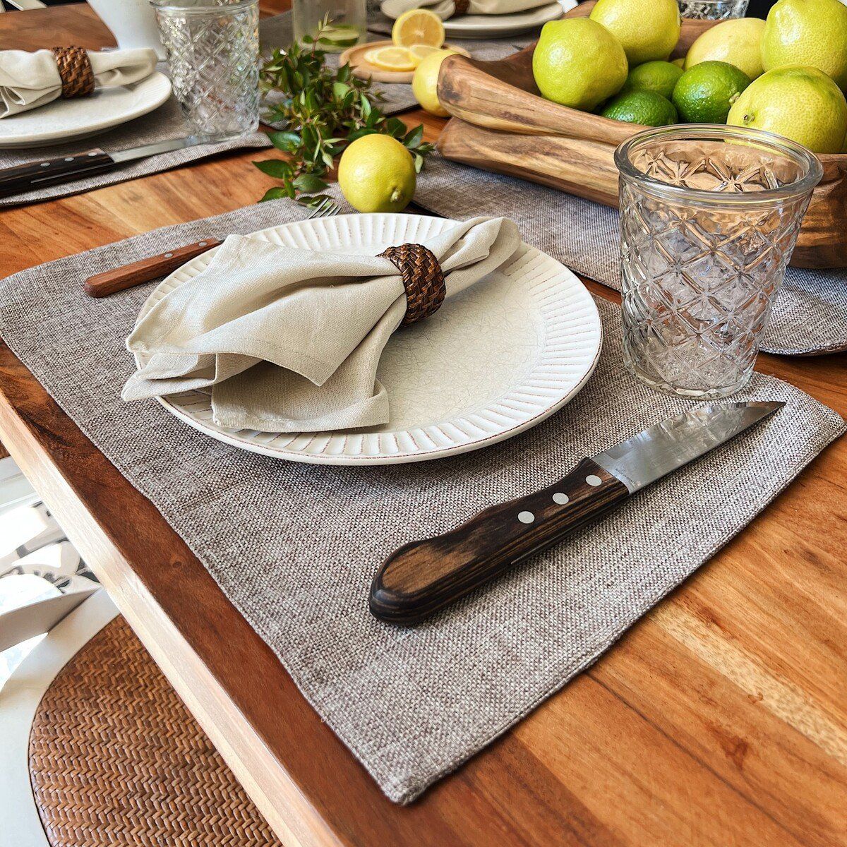 CASA CECILIA - Individuales de Mesa Tostado Oscuro Casa Cecilia