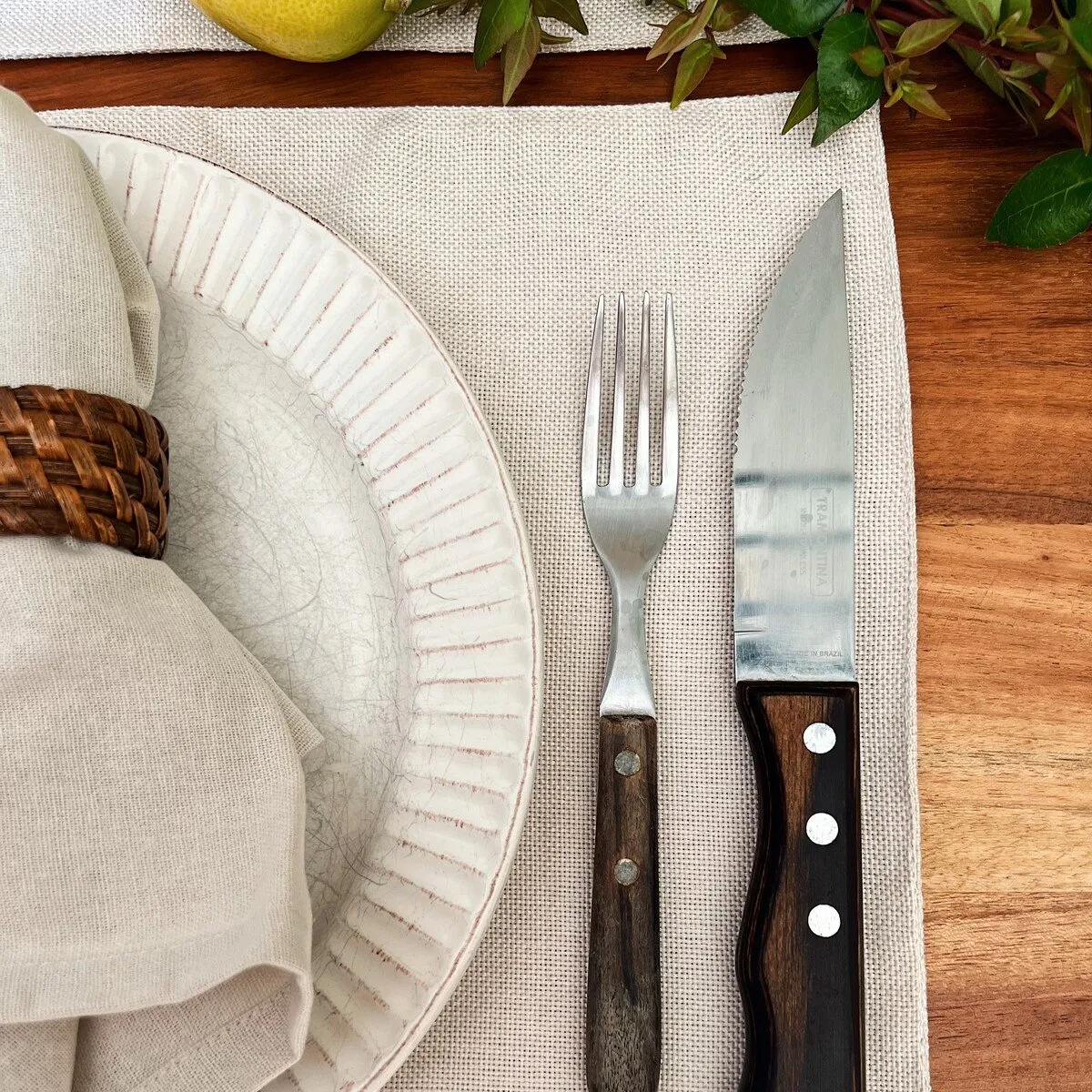 CASA CECILIA - Individuales de Mesa Beige Claro Casa Cecilia