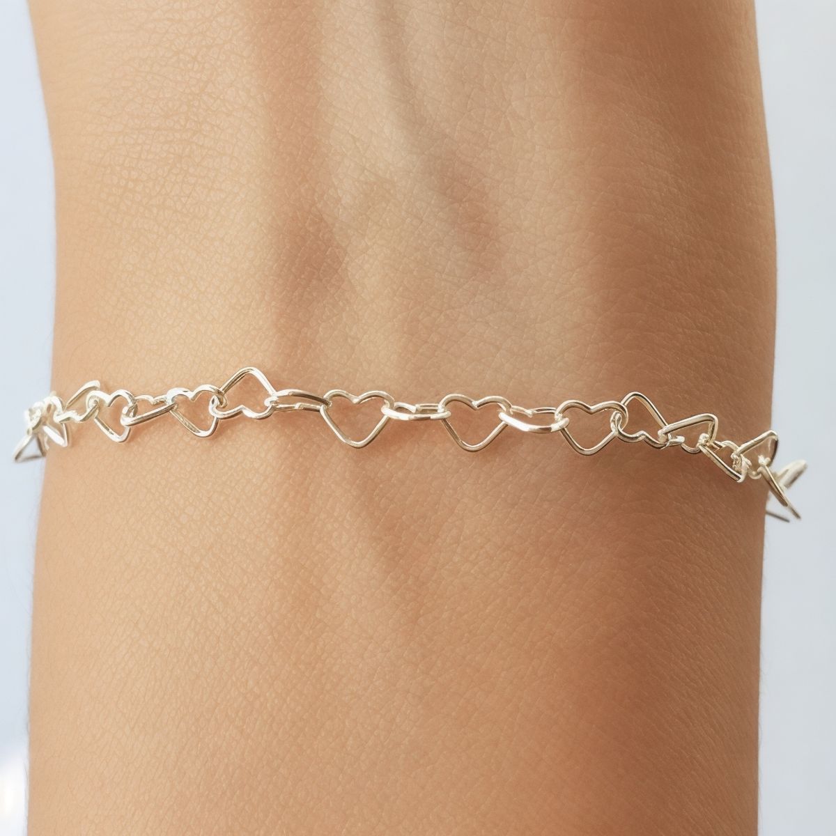 COGGIOLA - Pulsera Corazones Plata Fina 925