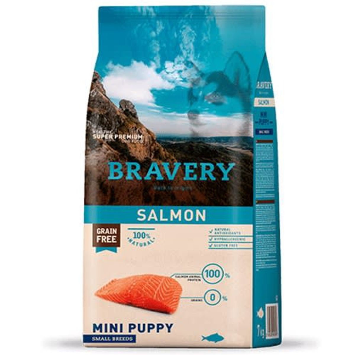 BRAVERY - Bravery Mini Puppy Salmón Raza Pequeña 2Kg