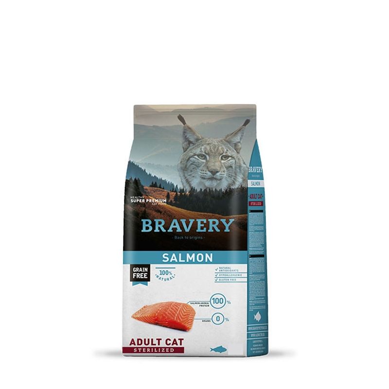 BRAVERY - Bravery Gato Adulto Esterilizado Salmón 2kg