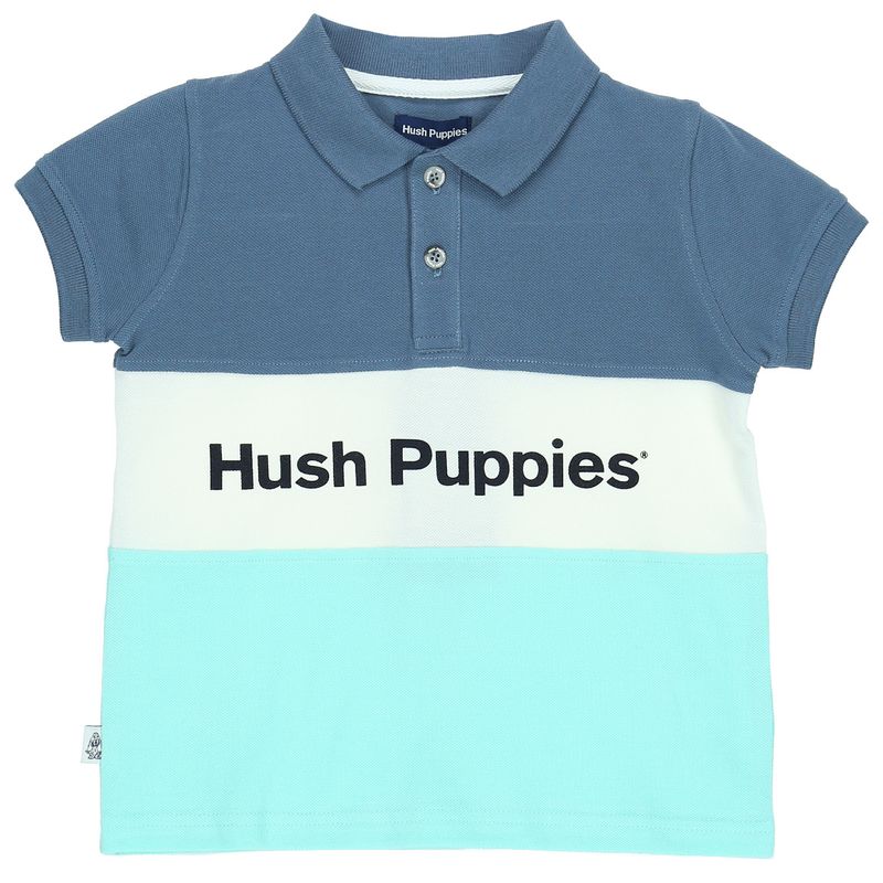 HUSH PUPPIES - Polera M/C Niño Rugby Azul HUSH PUPPIES