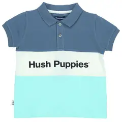 HUSH PUPPIES - Polera M/C Niño Rugby Azul