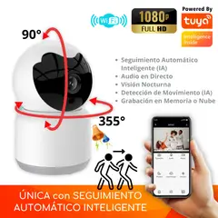 D MOTICA - Cámara Seguridad Wifi Inteligente 2MP Full Hd Seguimiento Automático IA