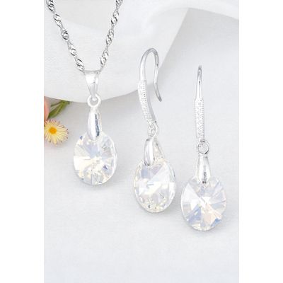 Imagen 2 del producto Conjunto Praga Plata 925 creado con cristales de Swarovski® Aurora Boreal