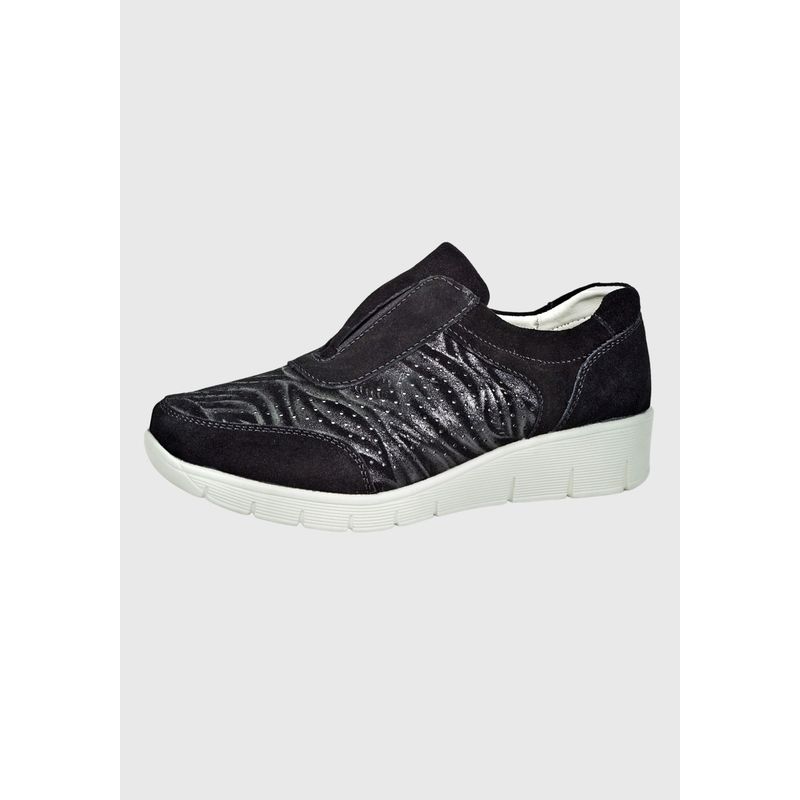 DEGAS - Zapatilla Cuero Mercuria Negro DEGAS