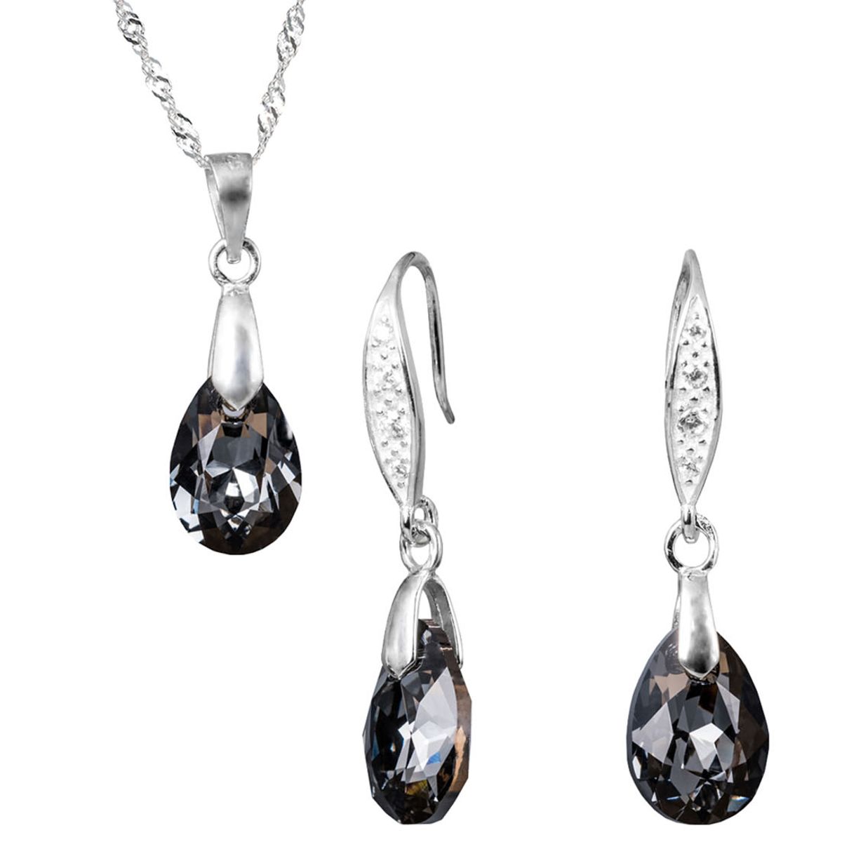 JOYAS MONTERO - Conjunto Milan Plata 925 creado con cristales de Swarovski® Silver Night