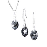 Conjunto Praga Plata 925 creado con cristales de Swarovski® Silver Night