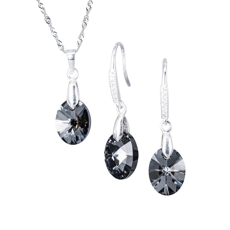 JOYAS MONTERO - Conjunto Praga Cristales Genuinos Silver Night