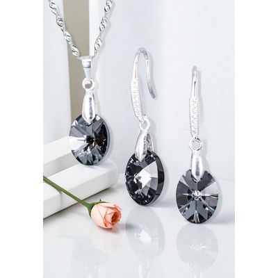 Imagen 2 del producto Conjunto Praga Plata 925 creado con cristales de Swarovski® Silver Night