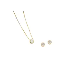 JOYAS MONTERO - Conjunto Luciana Gold Con Circon Blanco