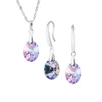 Conjunto Praga Plata 925 creado con cristales de Swarovski® Vitral Light