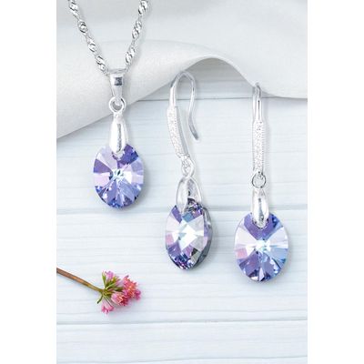 Imagen 2 del producto Conjunto Praga Plata 925 creado con cristales de Swarovski® Vitral Light