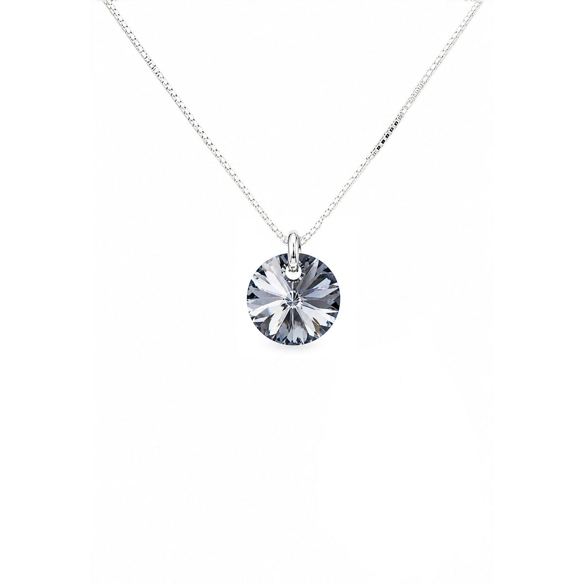 JOYAS MONTERO - Collar Punto de Luz Plata 925 creado con cristales de Swarovski® Silver Night
