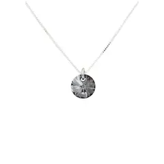 JOYAS MONTERO - Collar Punto de Luz Plata Italiana 925 y Cristal Genuino Silver Night