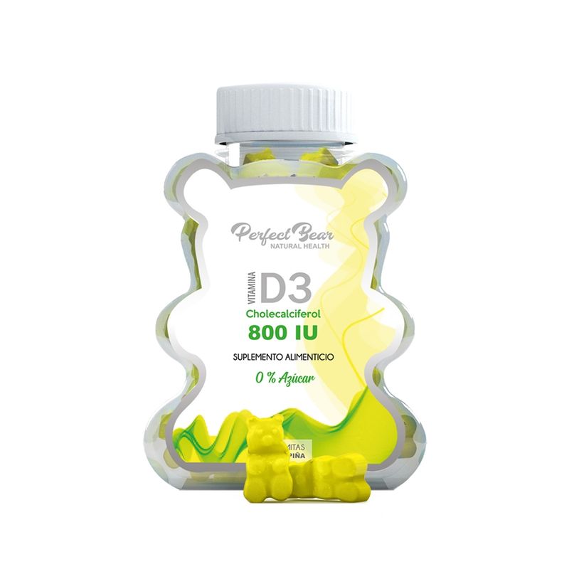 Perfect Bear - Vitamina D3- 800 IU- Gomitas Sin Azúcar