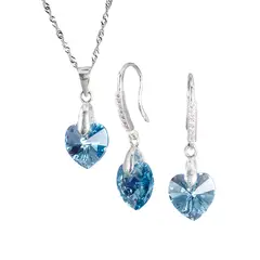 JOYAS MONTERO - Conjunto Romance Cristales Genuinos Aquamarine
