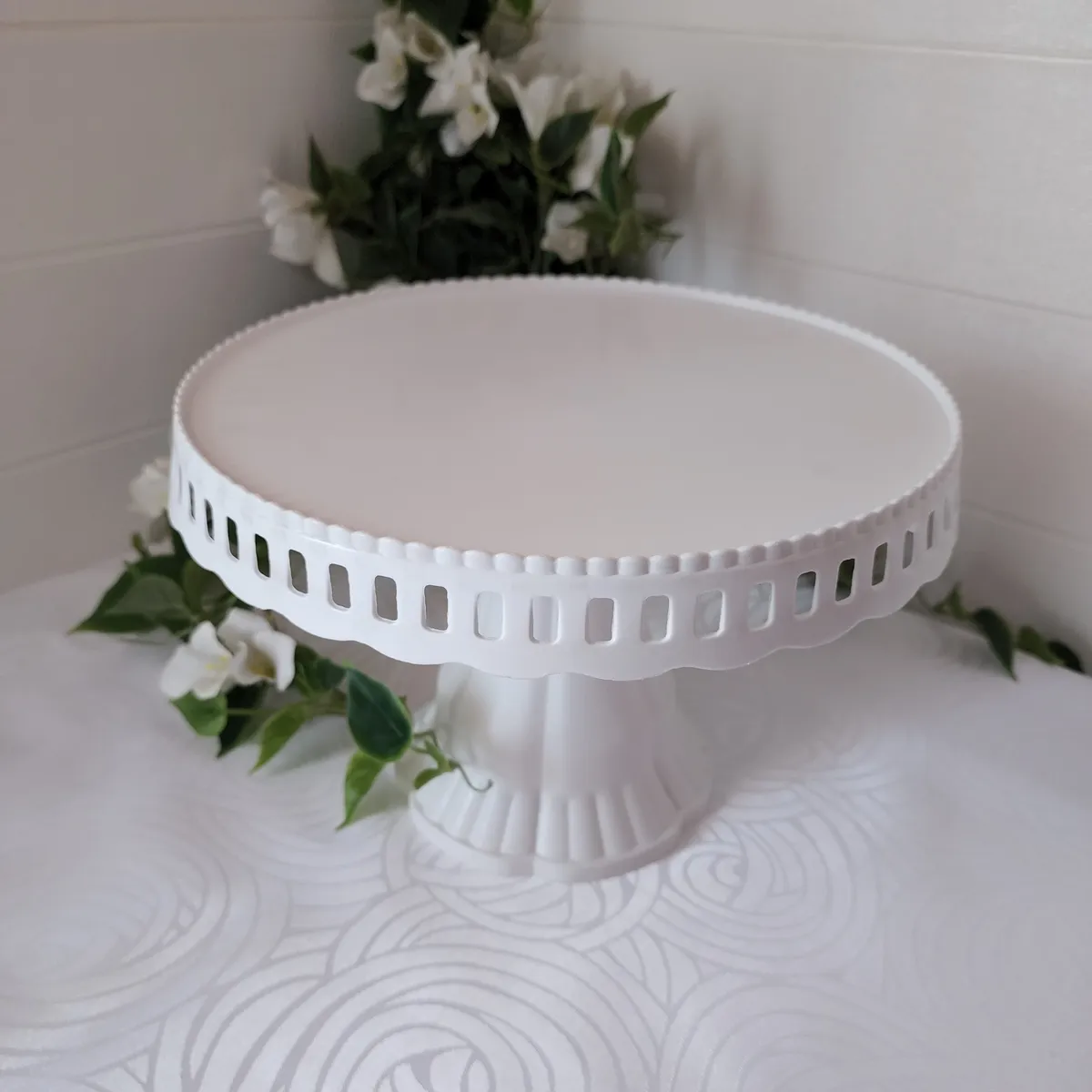 GENERICO - Porta Torta tipo Alzador Redondo 24cm - Blanco