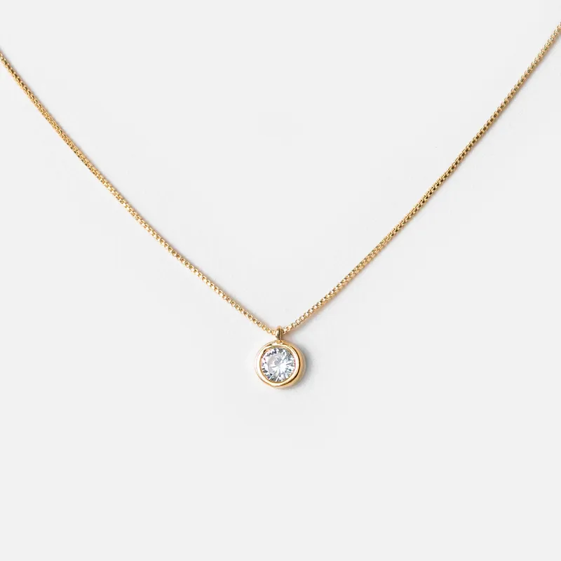 PSK JOYAS - Collar Mujer Enchape De Oro 18 Kt Circon Monaco P. Luz Psk joyas