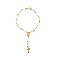 ANDREA COGGIOLA JOYAS - Pulsera Denario Perlas Enchapado Oro 18K