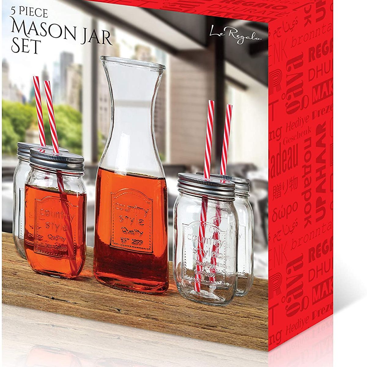 GENERICO - Set 5 Piezas Vasos Mas Jarro Le Regalo