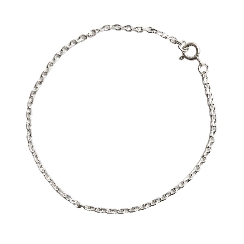 ANDREA COGGIOLA JOYAS - Pulsera Eslabón Limado Plata Fina 925
